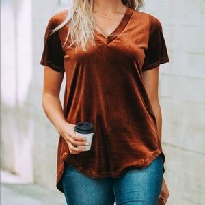 Velvet Rust Top 🍁